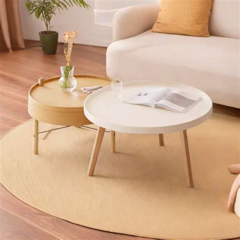 jessica Simple Modern Solid Wood Round Coffee Table Coffee Table | Wayfair