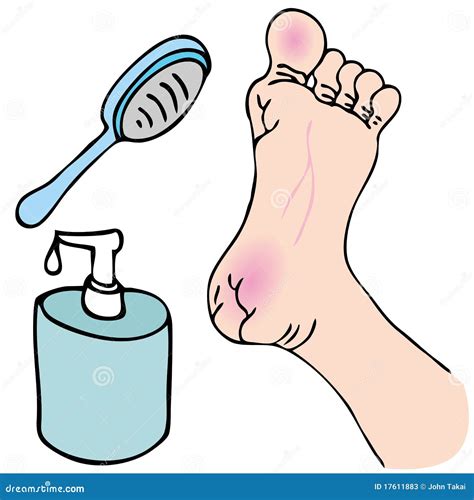 Dry Foot Treatment stock vector. Illustration of cartoon - 17611883