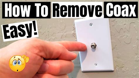 COAX OUTLET REMOVAL - HOW TO - YouTube