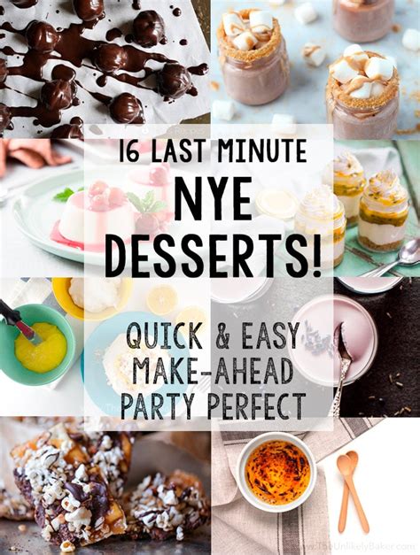 16 Last-Minute New Year's Eve Desserts - The Unlikely Baker