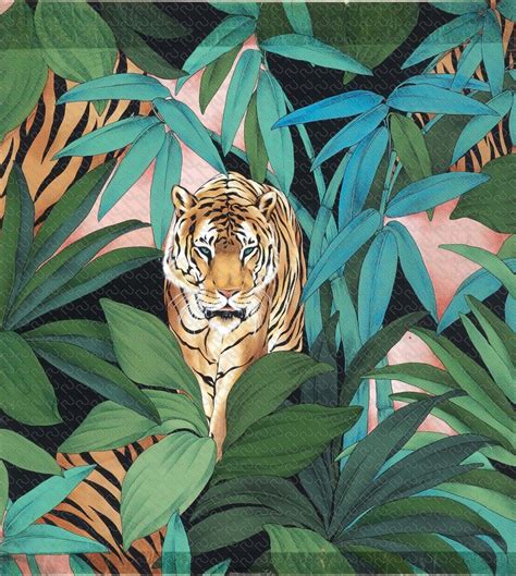 Tiger In The Jungle Painting at PaintingValley.com | Explore collection of Tiger In The Jungle ...