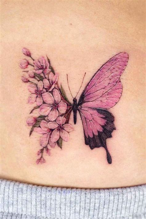 Tender Selection Of Cherry Blossom Tattoo For Your Inspiration | Cherry tattoos, Butterfly ...