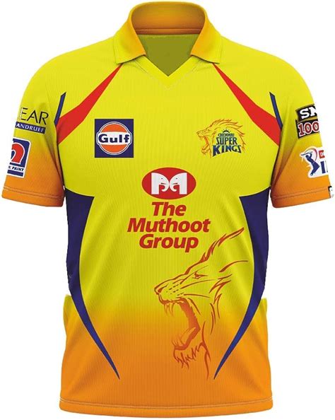 CSK 2020 Chennai Super Kings Official Dream11 IPL Match Jersey/Shirt DHONI 7 (M / 38-40in ...