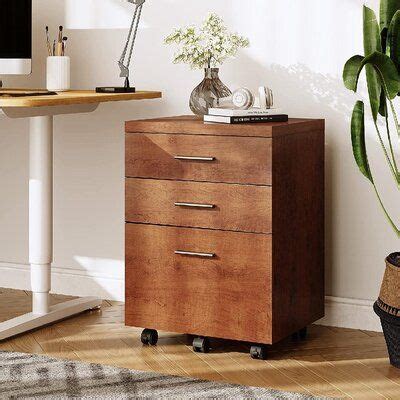 3 Drawer Lateral File Cabinet Under Desk, Wood Filing Cabinet - Wayfair | Havenly