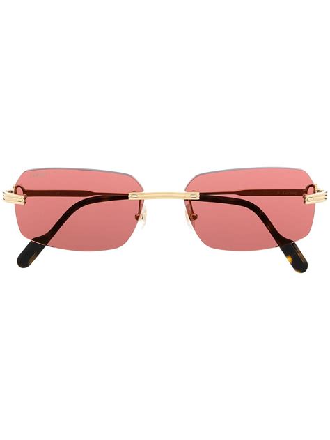 Cartier Eyewear Rimless square-frame Sunglasses - Farfetch