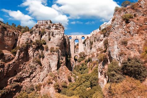 Old Bridge in Ronda, Malaga Province, Andalusia, Spine Stock Photo ...