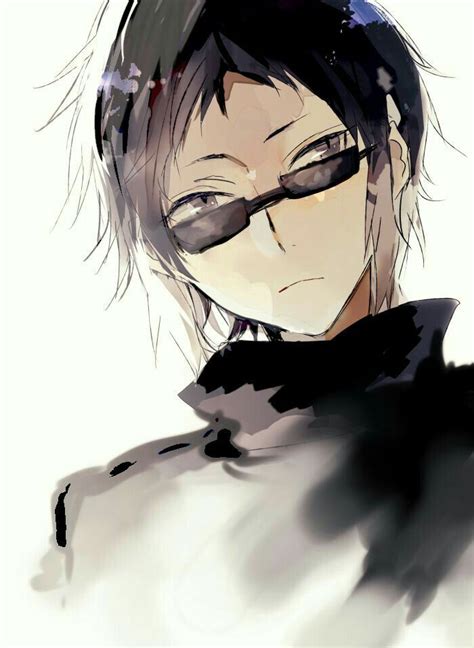 Anime boy, sunglasses, cool, grey eyes; Anime Guys | Stray dogs anime, Bungo stray dogs, Bongou ...