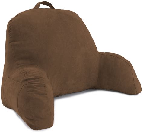 Deluxe Comfort Traditional Brown Solid Print Micro Suede Backrest Pillow, Reclining - Walmart.com