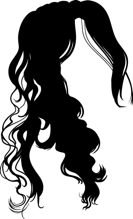 Female Hair Silhouette - Openclipart