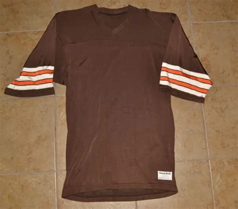 VINTAGE 80S CLEVELAND Browns Sand Knit Durene NFL Blank Football Jersey Mens M $49.99 - PicClick
