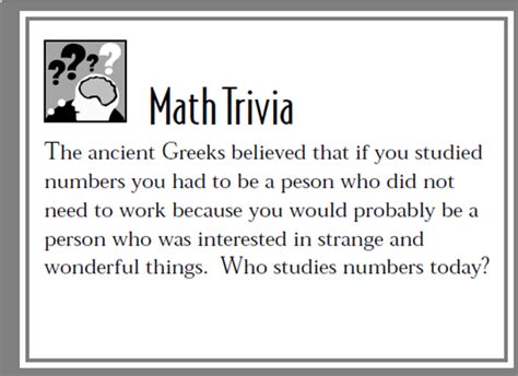 Mathematics Trivia - Mathematics fun