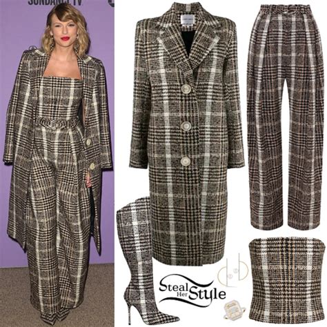 Taylor Swift: Black Checked Outfit | Steal Her Style