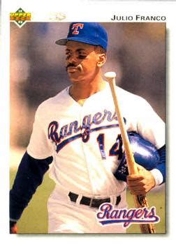 1992 Upper Deck Baseball Julio franco Card # 241 Rangers | Upper deck ...