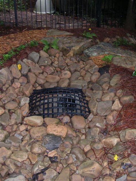 landscaping around sewer drain cover - Google Search | Yard drainage ...