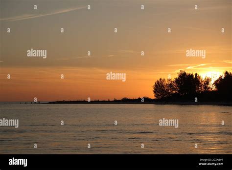 Sunset in Sarasota Bay, Florida, USA Stock Photo - Alamy