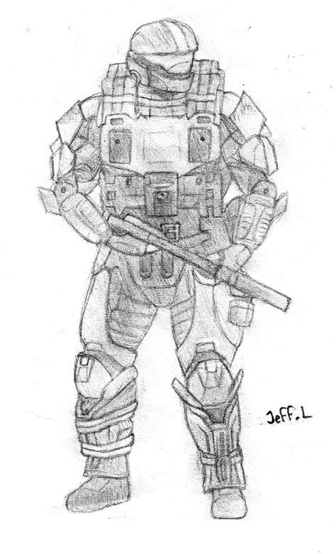 Halo ODST 'Rookie' Sketch by IPNO on DeviantArt