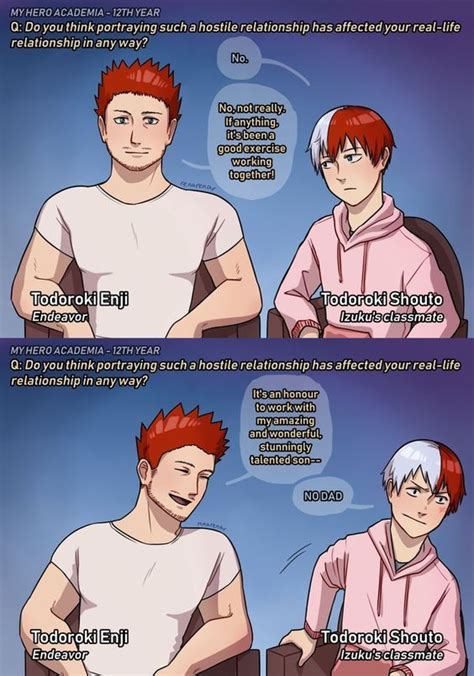 MHA Actor AU (On Set)-Endeavor and Todoroki takes a few questions from the media: | Fandom