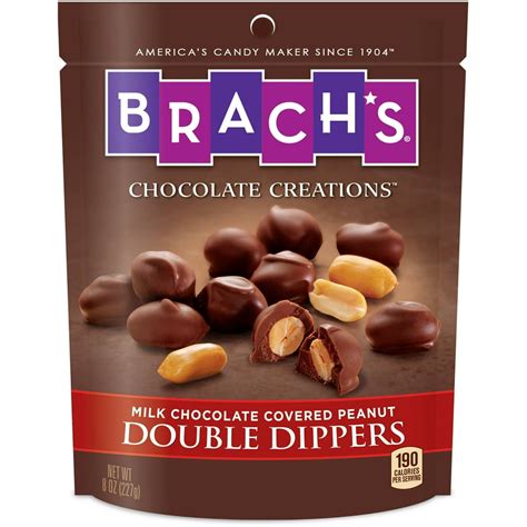 Brach's Chocolate Creations Milk Chocolate Covered Peanut Double Dippers Candy, 8 Oz. - Walmart ...