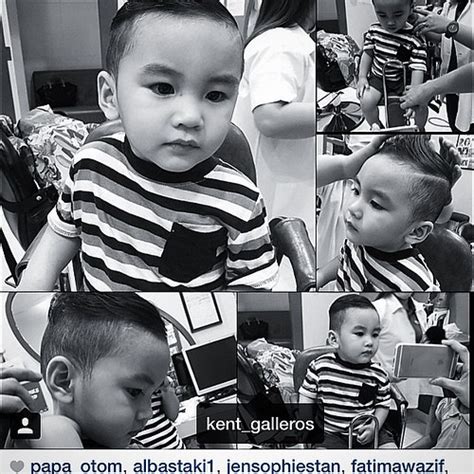 My mini-me's first haircut. cool dude! 😎 | kent galleros | Flickr