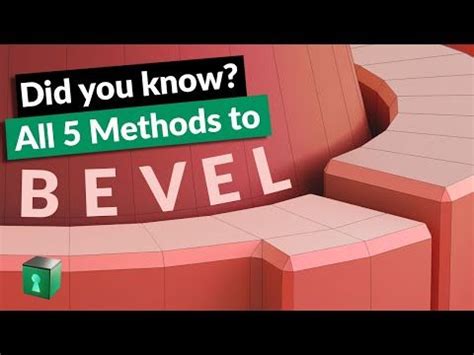 Blender Secrets - Do you know all 5 of these Bevel methods? - YouTube | Blender tutorial ...