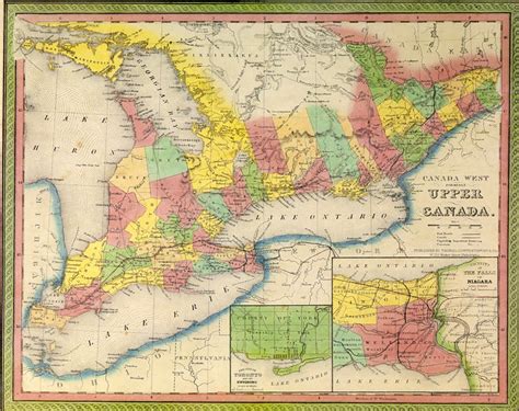 Reproduction of a map of Canada West, formerly Upper Canada - Discover CABHC