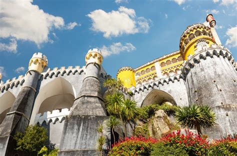 Pena Palace in Sintra National Park Portugal Stock Image - Image of ...