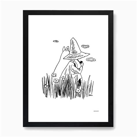 The Moomin Drawings Collection Black And White Cover Art Print by The Moomin Prints Collection - Fy