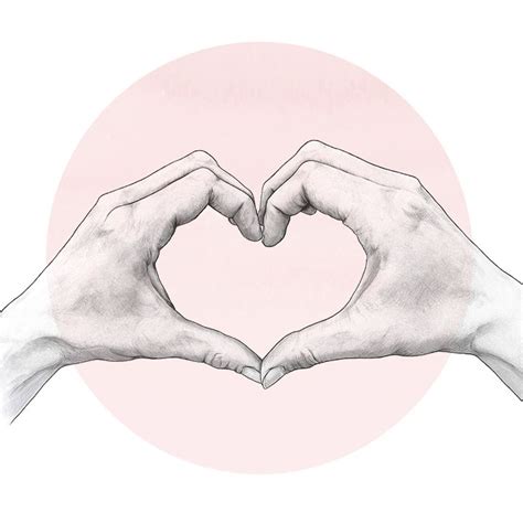 heart shaped hand drawing. Would love this on a wedding invitation | How to draw hands, Love ...