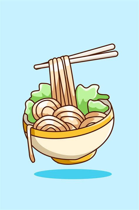 A nice noodle cartoon vector illustration 2726242 Vector Art at Vecteezy