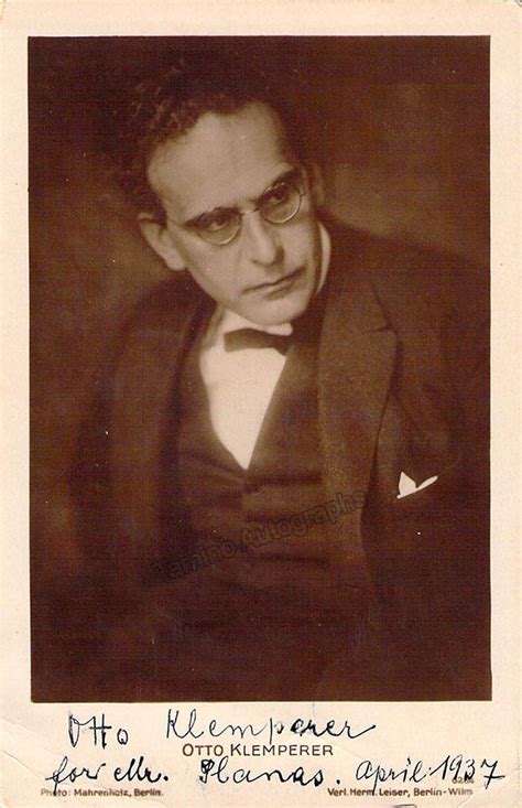 Otto Klemperer Autograph Signed Photo Postcard – Tamino