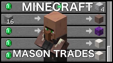 Minecraft Mason Trades Explained - YouTube