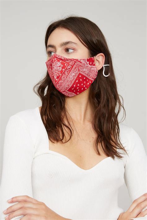 Bandana Face Mask - Red | Face mask, Bandana, Red bandana