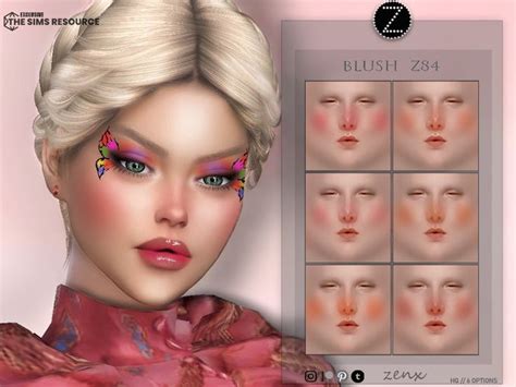 ZENX's BLUSH Z84 in 2024 | Sims, Cute lipstick, Blush