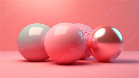Pink With 3d Rendered Soft Pastel Gradient Spheres Powerpoint Background For Free Download ...