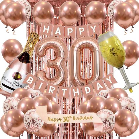 Happy 30th Birthday Party Composition With Balloons And 3D Render Stock ...