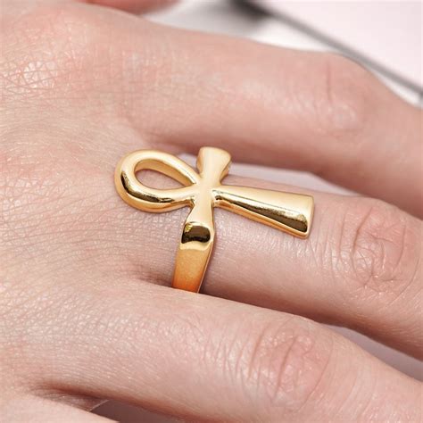 14k Yellow Gold Ankh Ring – Avianne Jewelers