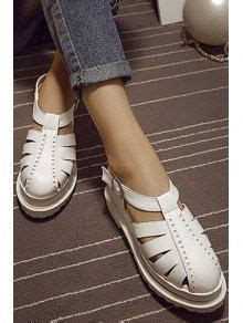 [36% OFF] 2021 Solid Color Closed Toe Platform Sandals In WHITE | ZAFUL