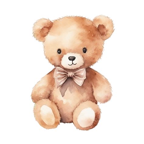 Cute Watercolor Teddy Bear, Cute, Teddy, Bear PNG Transparent Image and ...