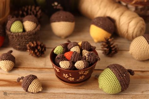 Crochet Acorn Pattern in 3 Sizes Crochet Acorn Pattern - Etsy