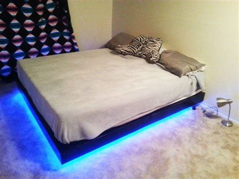 diy floating bed frame with led lighting plans - For The Greater Column ...