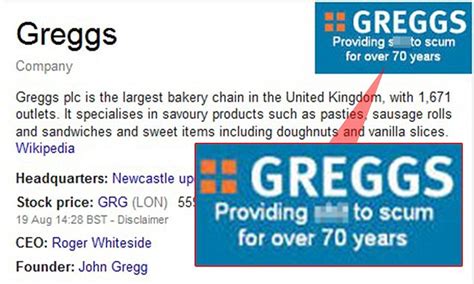 Greggs embarrassed by rude logo that appears on Google search page | Daily Mail Online