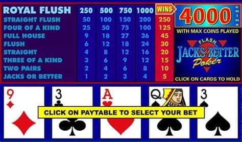 Play Jacks or Better Poker Online For Free or With Real Money