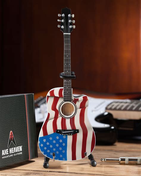 Toby Keith Signature USA Flag Acoustic Mini Acoustic Guitar Model – AXE HEAVEN® STORE - Mini ...