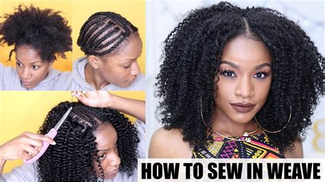 How To: Natural Hair Sew-in Weave Start to Finish [Video] | Natural hair sew in, Sew in ...