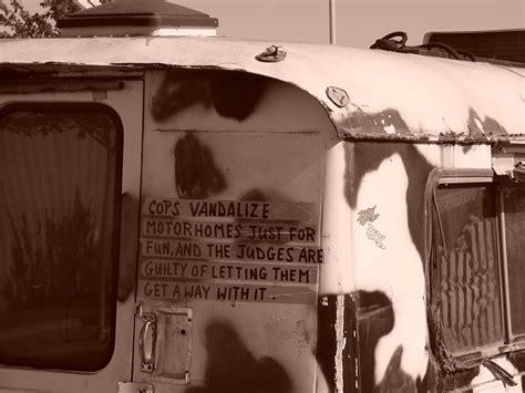 Motorhome | Homeless Motorhome Cops vandalize motorhomes jus… | Flickr