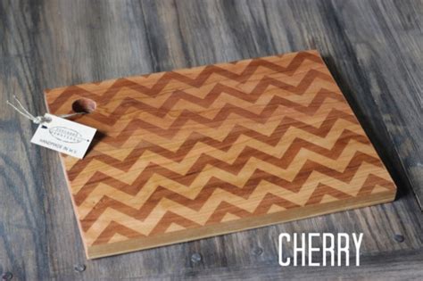 Modern Chevron Pattern Engraved Cutting Board | aftcra