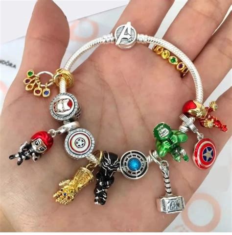 Avengers Pandora Bracelets Marvel the Avengers Bracelet 925 - Etsy