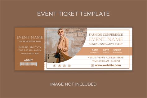 Fashion Show Event Ticket Template Graphic by Ju Design · Creative Fabrica