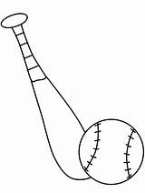 Baseball Bat And Ball coloring Page  Download Print Or Color sketch template