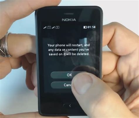 Nokia Asha 500 hard reset: flashing the smartphone